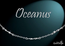 Oceánus - náramek rhodium